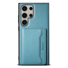 DENIOR - DENIOR Samsung Galaxy S24 Ultra Pl&aring;nboksfodral Konstl&auml;der - Bl&aring;