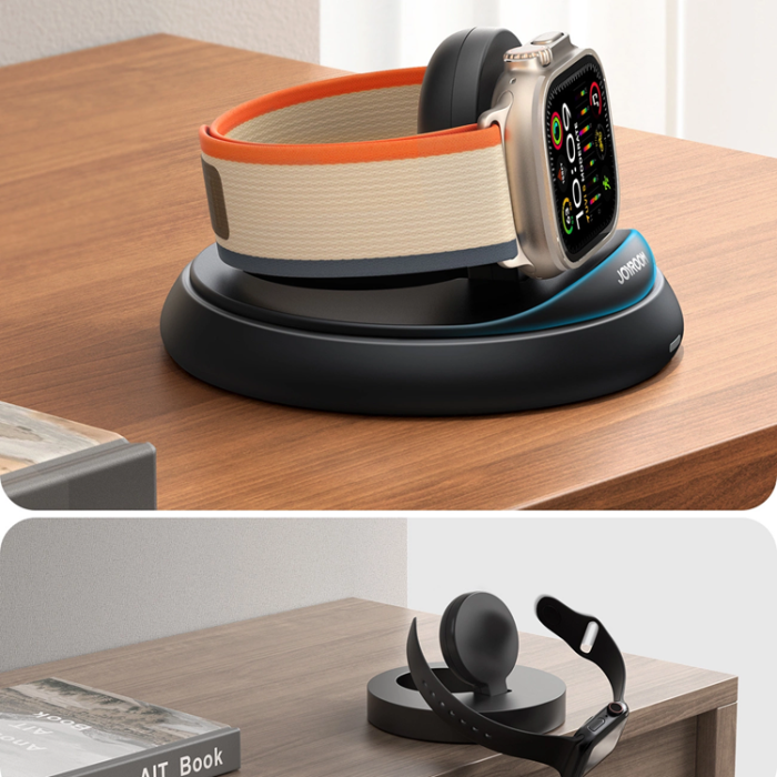 Joyroom - Joyroom Hopfällbar Trådlös Laddare för Apple Watch - Svart