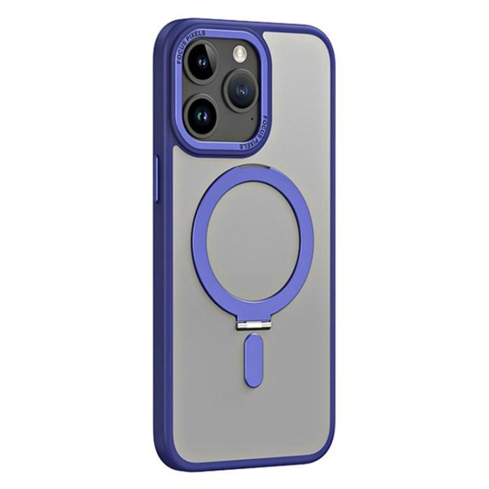 OEM - iPhone 15 Pro Max Mobilskal Magsafe Kickstand - Mörkblå
