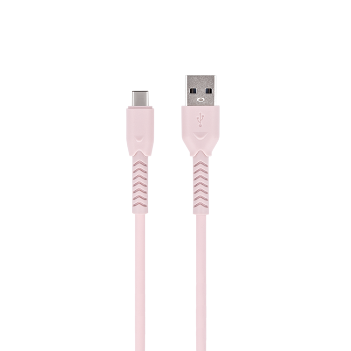 Maxlife - Maxlife USB-C till USB-A kabel 1m 3A MXUC-04 - Rosa