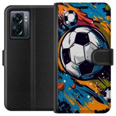 iSecrets - Pl&aring;nboksfodral till OnePlus Nord N300 med Fotbollar