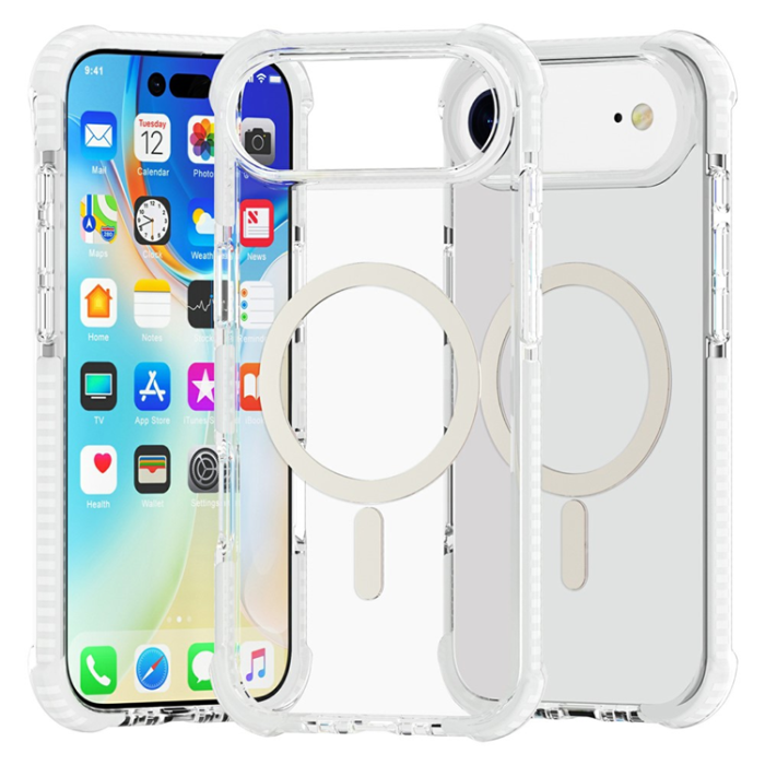 A-One Brand - iPhone Air Mobilskal MagSafe Förstärkta Hörn Acrylic - Vit