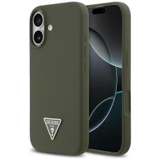 Guess - Guess iPhone 17 Mobilskal MagSafe Silikon Triangle Logo - Khaki