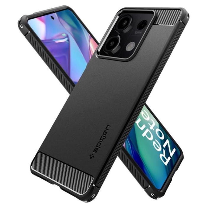 Spigen - Spigen Xiaomi Redmi Note 13 Pro 5G Mobilskal Rugged Armor - Svart