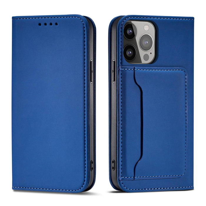 OEM - Galaxy A34 5G Plånboksfodral Magnet Card Flip Stativ - Blå