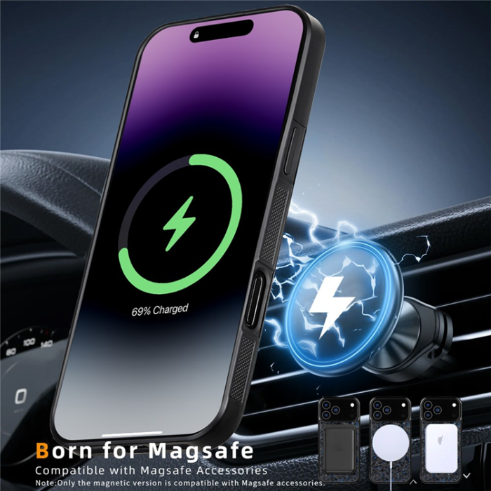 A-One Brand - iPhone 17 Pro Max Mobilskal MagSafe Aramid Fiber - Silver