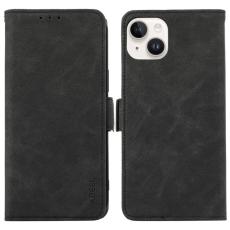 ABEEL - ABEEL Mobilskal till iPhone 14 Konstl&auml;der St&ouml;tskydd Magnetisk St&auml;ngning - Svart