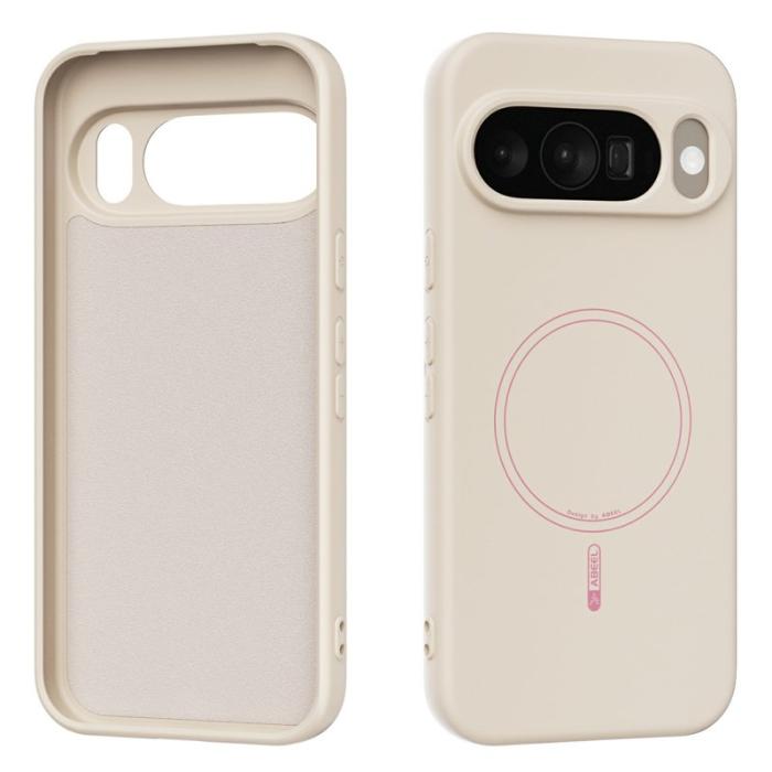 ABEEL - ABEEL Mobilskal till Google Pixel 10 Pro MagSafe Liquid Silicone - Beige