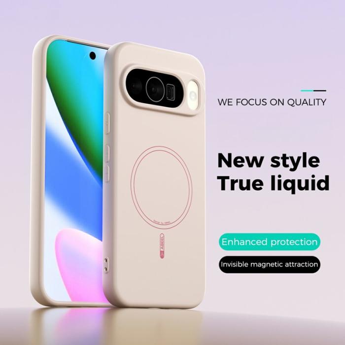 ABEEL - ABEEL Mobilskal till Google Pixel 10 Pro MagSafe Liquid Silicone - Beige