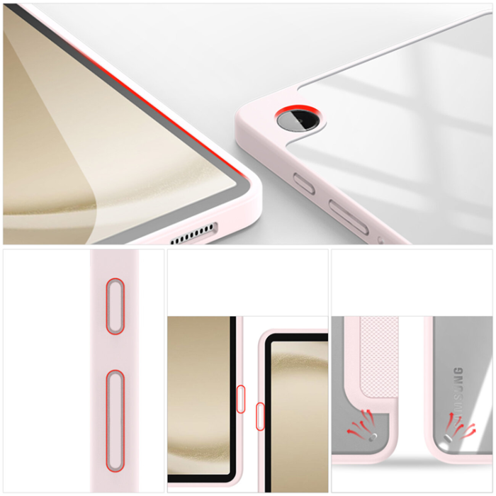 Dux Ducis - Dux Ducis Galaxy Tab A9 Fodral Toby Flip Stativ - Rosa