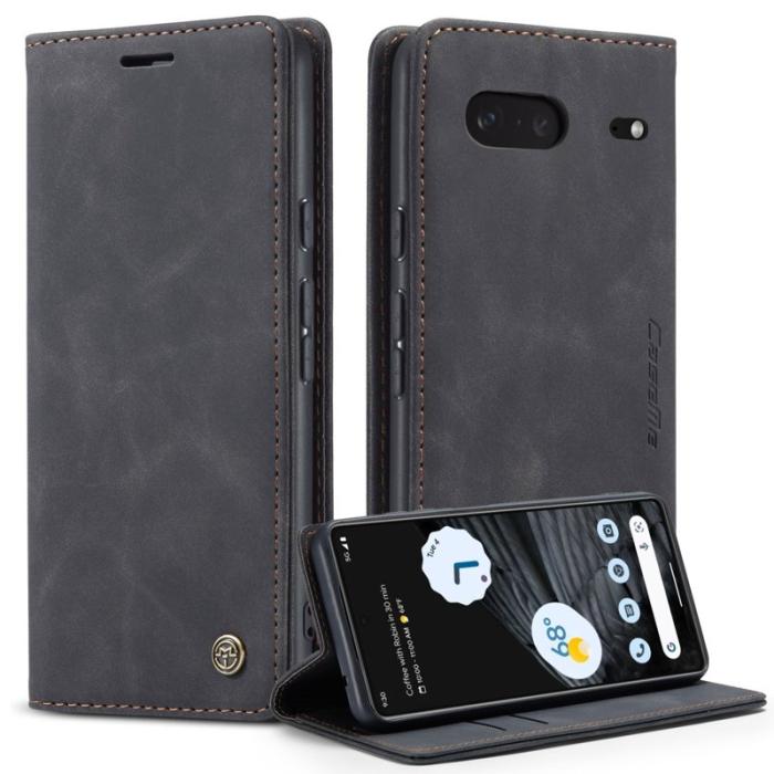 Caseme - CASEME 013 Konstläder Konstläder Plånboksfodral för Google Pixel 7 5G - Svart
