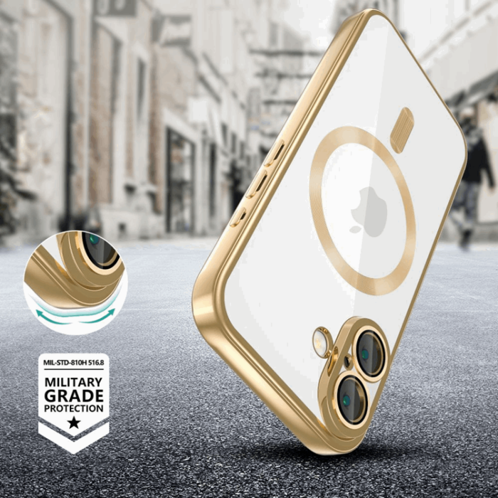 Tech-Protect - Tech-Protect iPhone 16e Mobilskal Magsafe Magflex - Shiny Guld
