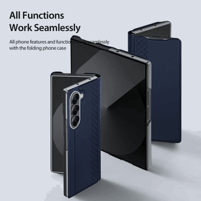 Dux Ducis - Dux Ducis Galaxy Z Fold 7 Plånboksfodral Bril - Blå