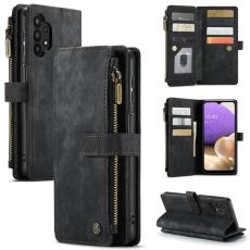 Caseme - CASEME Konstl&auml;der Pl&aring;nboksfodral f&ouml;r Samsung Galaxy A32/M32 5G - Svart
