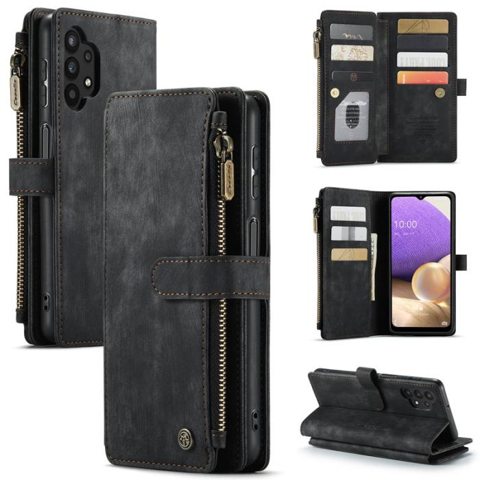 Caseme - CASEME Konstläder Plånboksfodral för Samsung Galaxy A32/M32 5G - Svart
