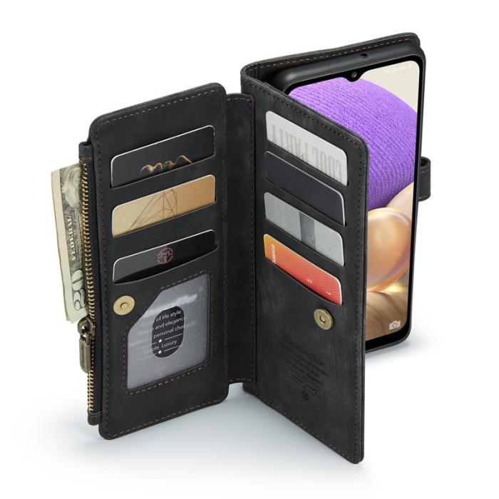 Caseme - CASEME Konstläder Plånboksfodral för Samsung Galaxy A32/M32 5G - Svart