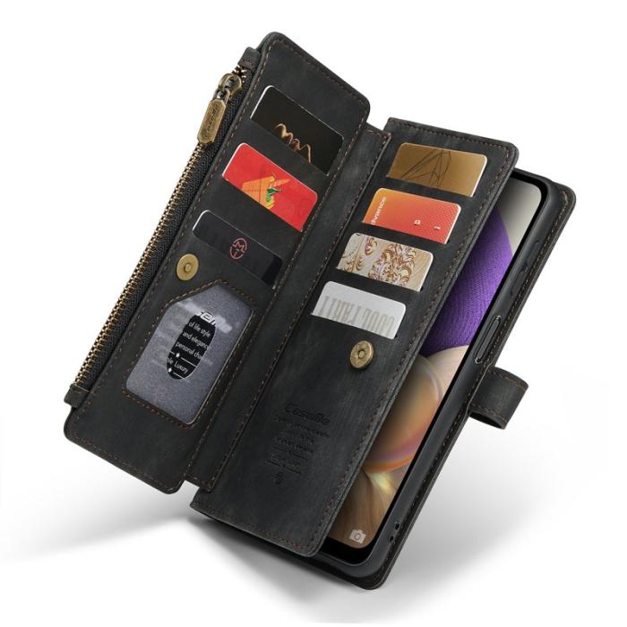 Caseme - CASEME Konstläder Plånboksfodral för Samsung Galaxy A32/M32 5G - Svart