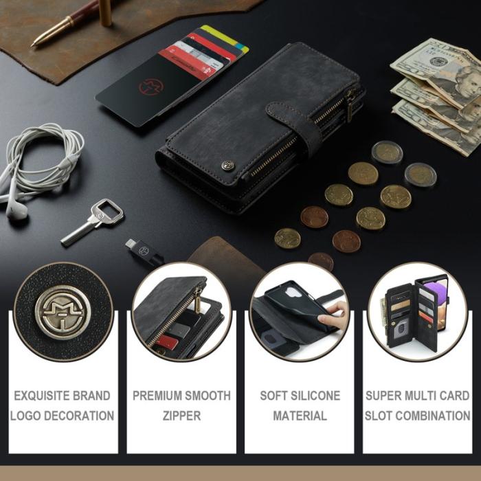 Caseme - CASEME Konstläder Plånboksfodral för Samsung Galaxy A32/M32 5G - Svart