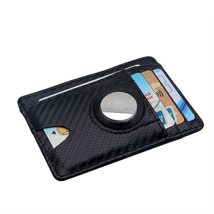 OEM - Airtag Korthållare Carbon Fiber RFID - Svart
