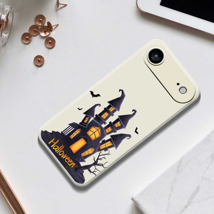A-One Brand - iPhone Air Mobilskal med Halloween Castle Pattern TPU - Svart