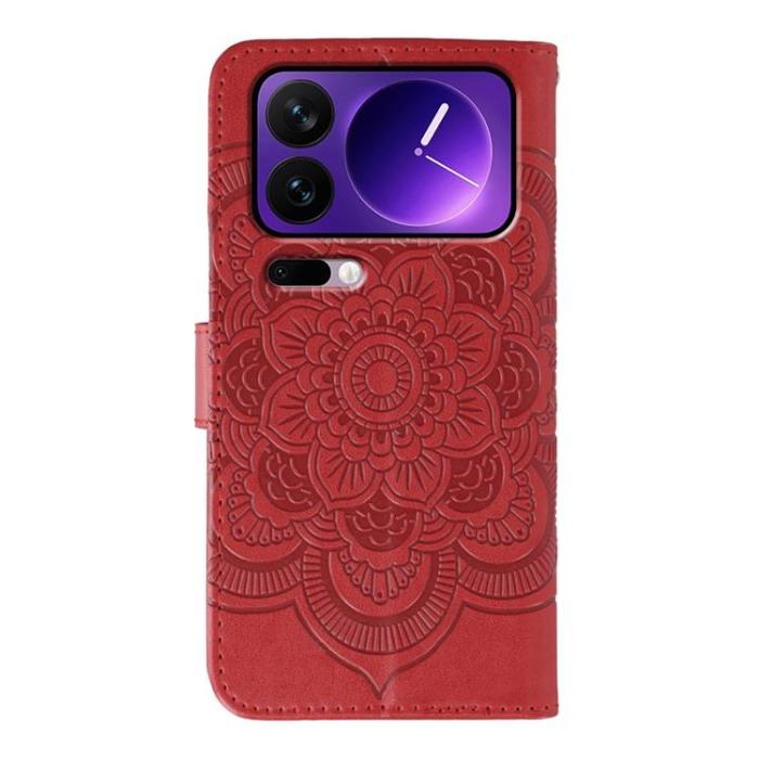A-One Brand - Xiaomi 17 Pro Konstläder Plånboksfodral Rhinestone Mandala Imprint