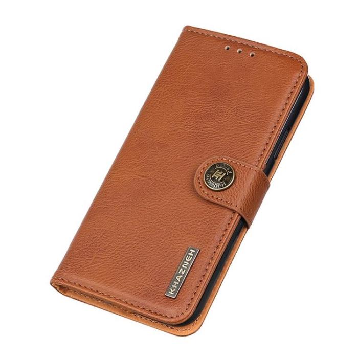 KHAZNEH - KHAZNEH OnePlus 10 Pro 5G Plånboksfodral Magnetic Flip - Brun