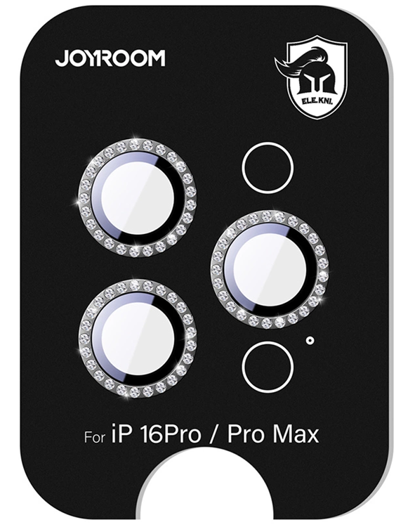 Joyroom iPhone 16 Pro/16 Pro Max Härdat Glas Kameralinsskydd - Svart | 5468 | AlltMobil