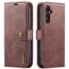DG.MING - DG.MING Samsung Galaxy S23 FE Pl&aring;nboksfodral i R&ouml;d &Auml;kta l&auml;der