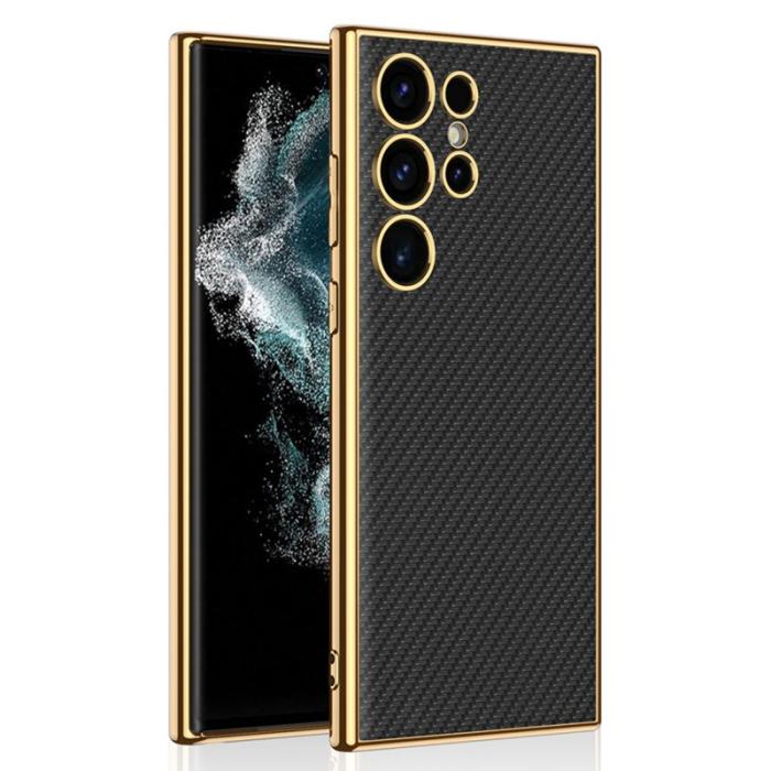 GKK - GKK för Samsung Galaxy S24 Ultra Fodral - KonstLäder - Svart