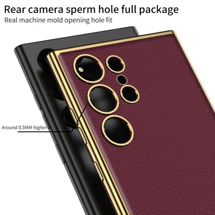 GKK - GKK för Samsung Galaxy S24 Ultra Fodral - KonstLäder - Svart