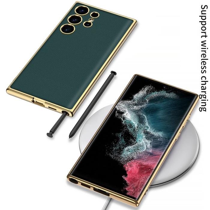 GKK - GKK för Samsung Galaxy S24 Ultra Fodral - KonstLäder - Svart