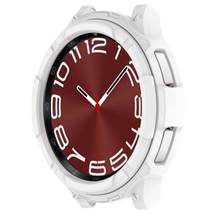 OEM - Galaxy Watch 6 Classic (43mm) Skal TPU med Bezel Ring - Vit