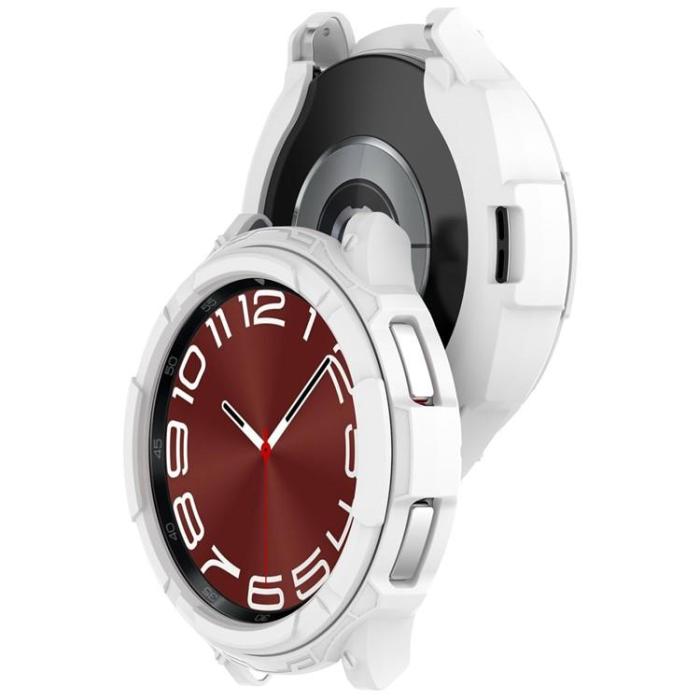 OEM - Galaxy Watch 6 Classic (43mm) Skal TPU med Bezel Ring - Vit