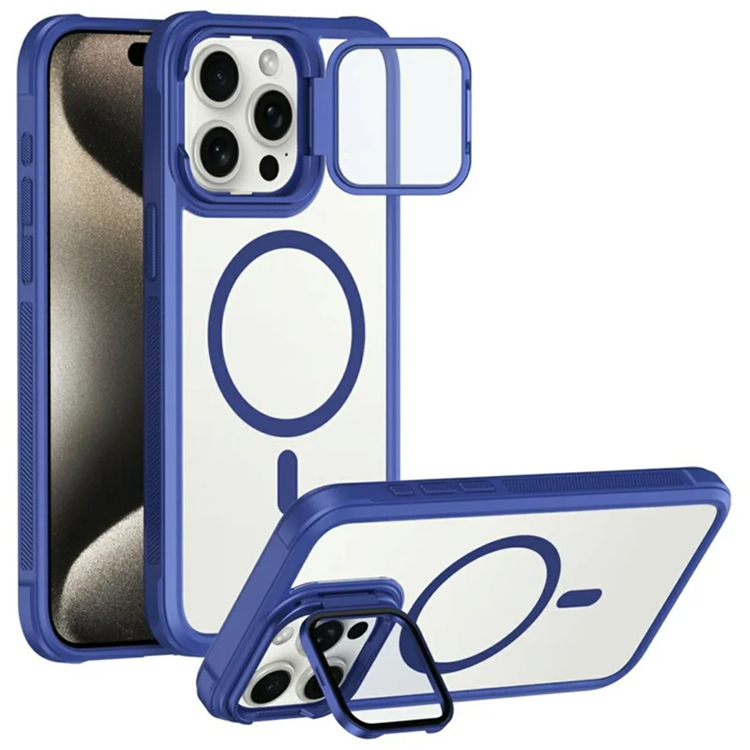 iPhone 15 Pro Max Mobilskal Magsafe med Linsskyddsstöd (Blå) | 2353 | AlltMobil