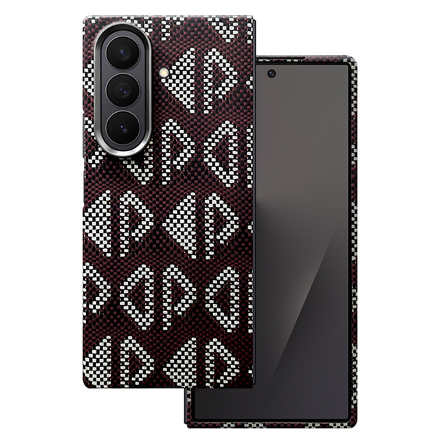 Galaxy Z Fold 7 Mobilskal MagSafe Kevlar - Geometric Röd | 2353 | AlltMobil