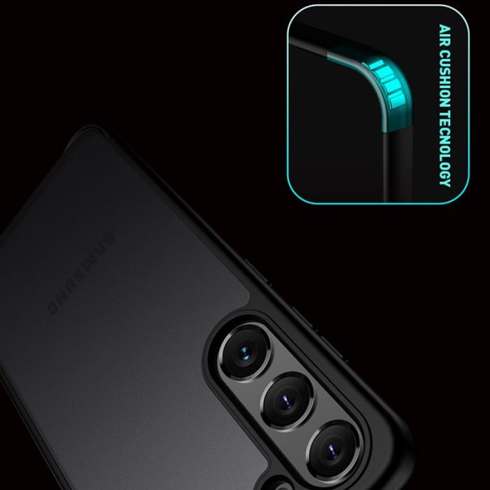 X-Level - X-LEVEL Mobilskal till Galaxy S24 Ultra - Akryl, Gummibeläggning, Svart