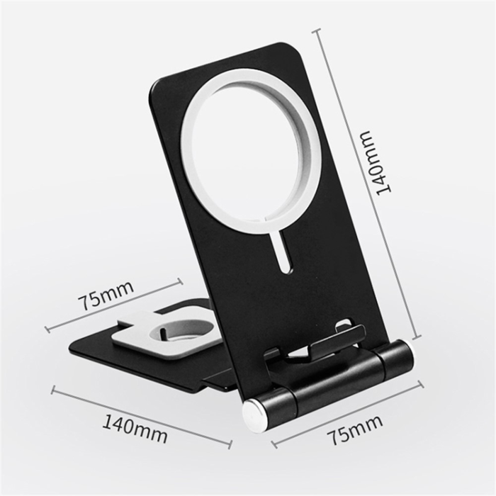 A-One Brand - [2in1] Trådlös Laddare Magsafe iPhone/Apple Watch - Svart