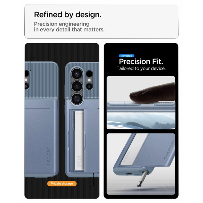 Spigen - Spigen Mobilskal För Galaxy S26 Ultra Slim Armor CS - Ljusblå