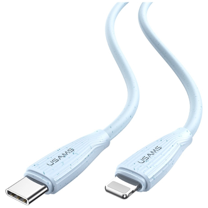 USAMS - Usams USB-C Till Lightning Kabel 1m Green Series - Vit