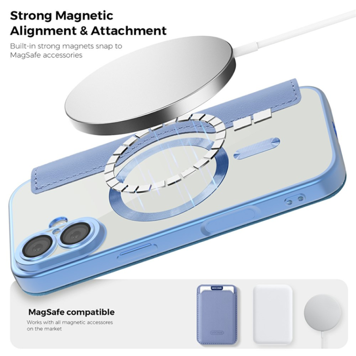A-One Brand - iPhone 17 Plånboksfodral MagSafe RFID - Blå