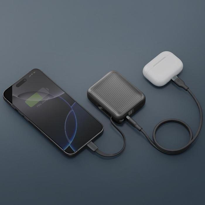 ENERGEA - Energea PowerBank 10000mAh 35W USB-C Kabel - Grå
