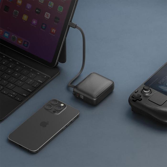 ENERGEA - Energea PowerBank 10000mAh 35W USB-C Kabel - Grå