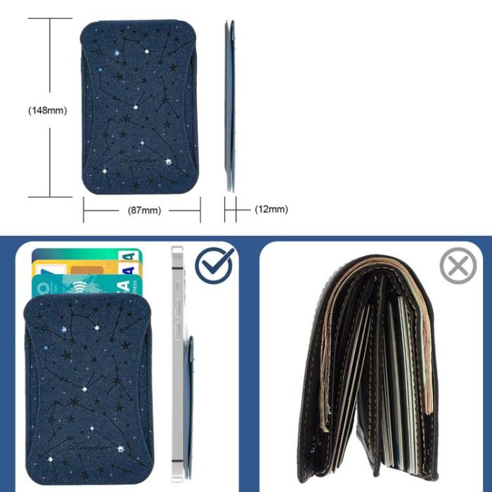 UTGATT1 - Kingxbar Magnetic MagSafe Korthållare - Blå
