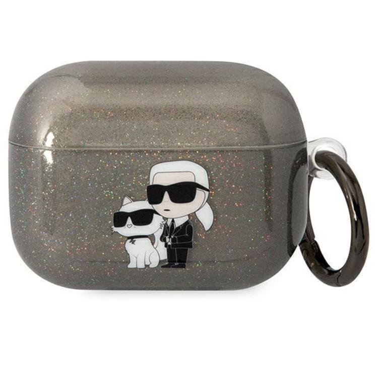KARL LAGERFELD AirPods Pro Skal Gliter Karl&Choupette - Svart | 2353 | AlltMobil