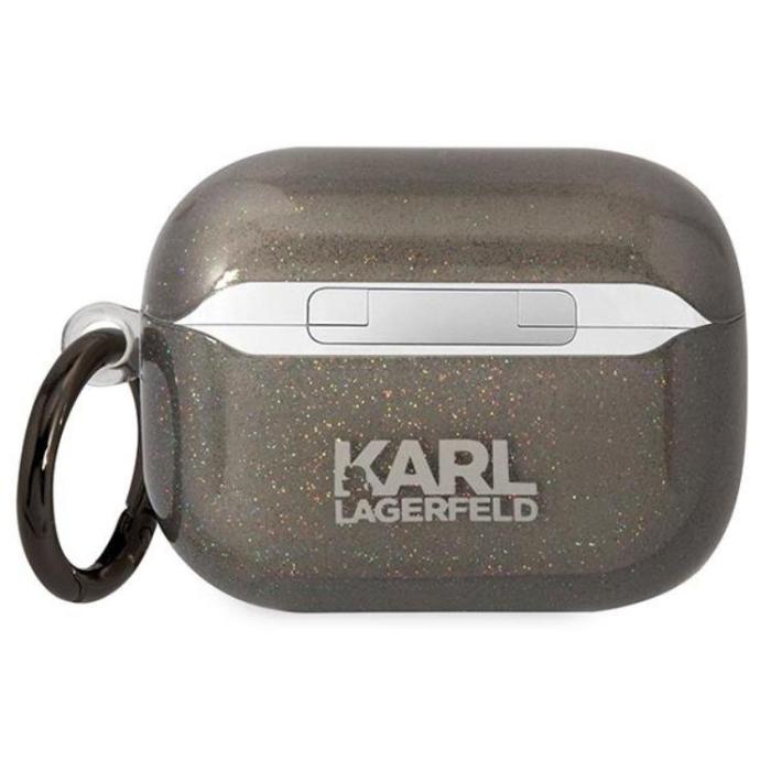 KARL LAGERFELD - KARL LAGERFELD AirPods Pro Skal Gliter Karl&Choupette - Svart