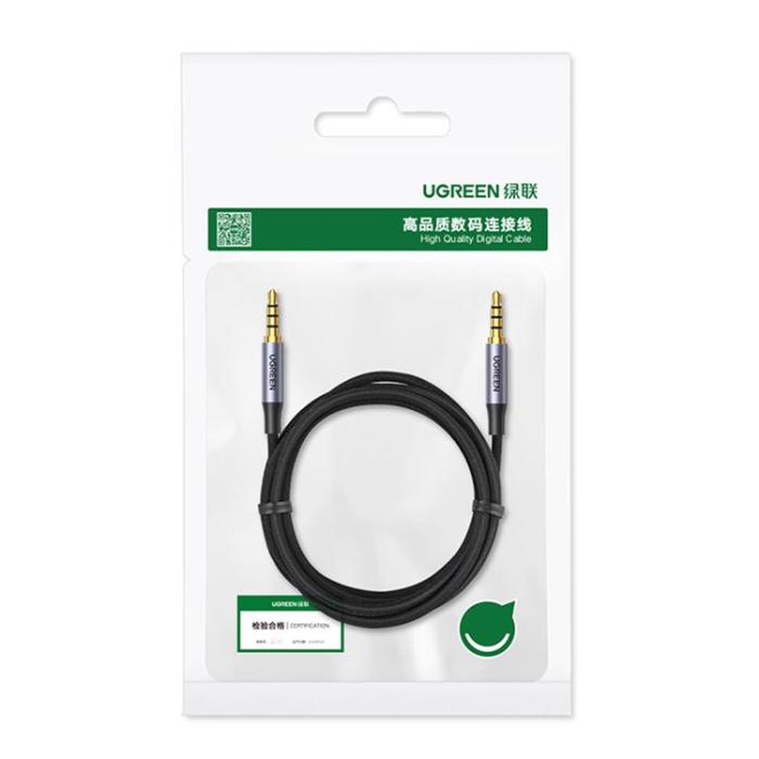Ugreen - Ugreen AUX minijack 3.5 mm Kabel (hane) 3 m - Svart