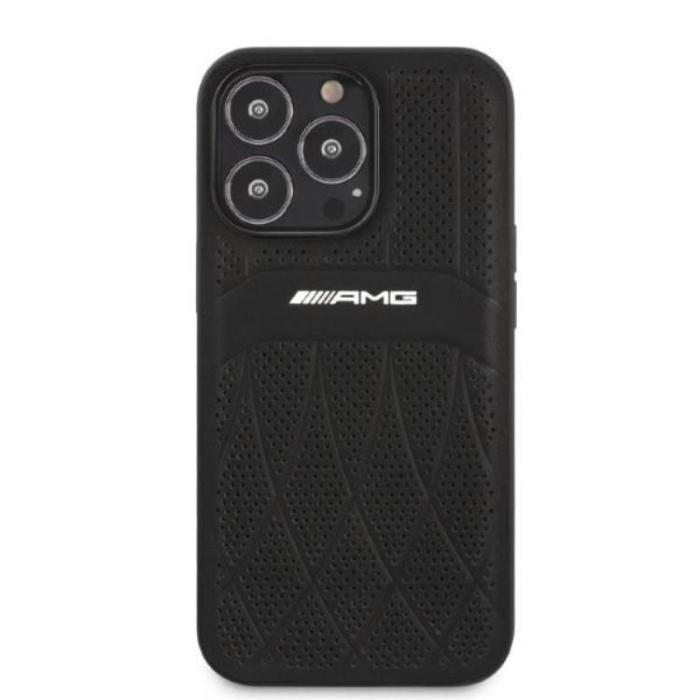 Mercedes - AMG iPhone 13 Pro/13 Mobilskal Läder Curved Lines - Svart