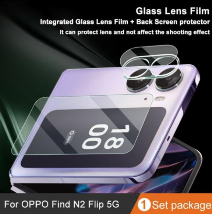 Imak - IMAK Oppo Find N2 Flip 5G Kameralinsskydd i Härdat glas - Clear