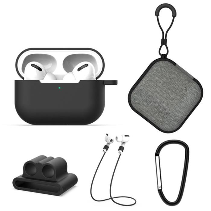 A-One Brand - 5in1 Silicone Skal Airpods Pro - Svart