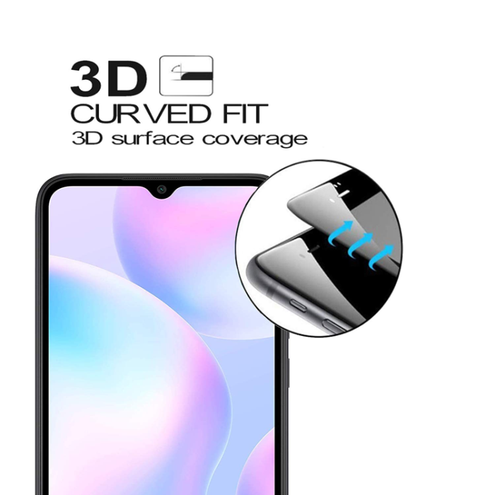 A-One Brand - [1-PACK] Xiaomi Redmi 9A/9AT Härdat Glas Skärmskydd - Svart